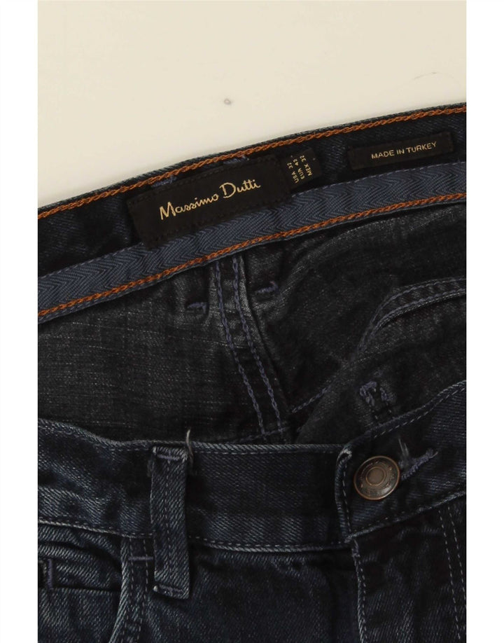 Massimo Dutti Jean droit pour homme EU 42 Large W32 L32 Bleu marine