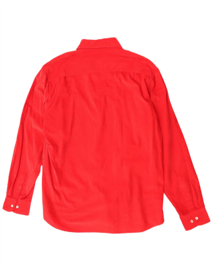 McNeal Chemise en velours côtelé pour homme Grand coton rouge