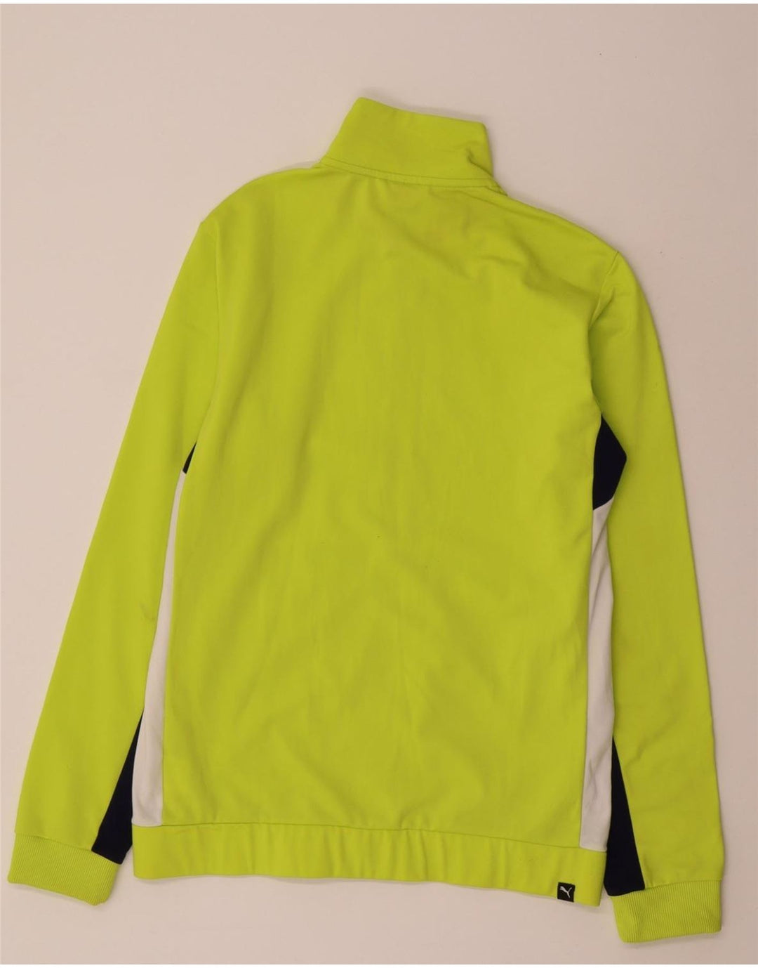 PUMA Veste de Survêtement Garçon 15-16 ans Vert Colorblock Polyester