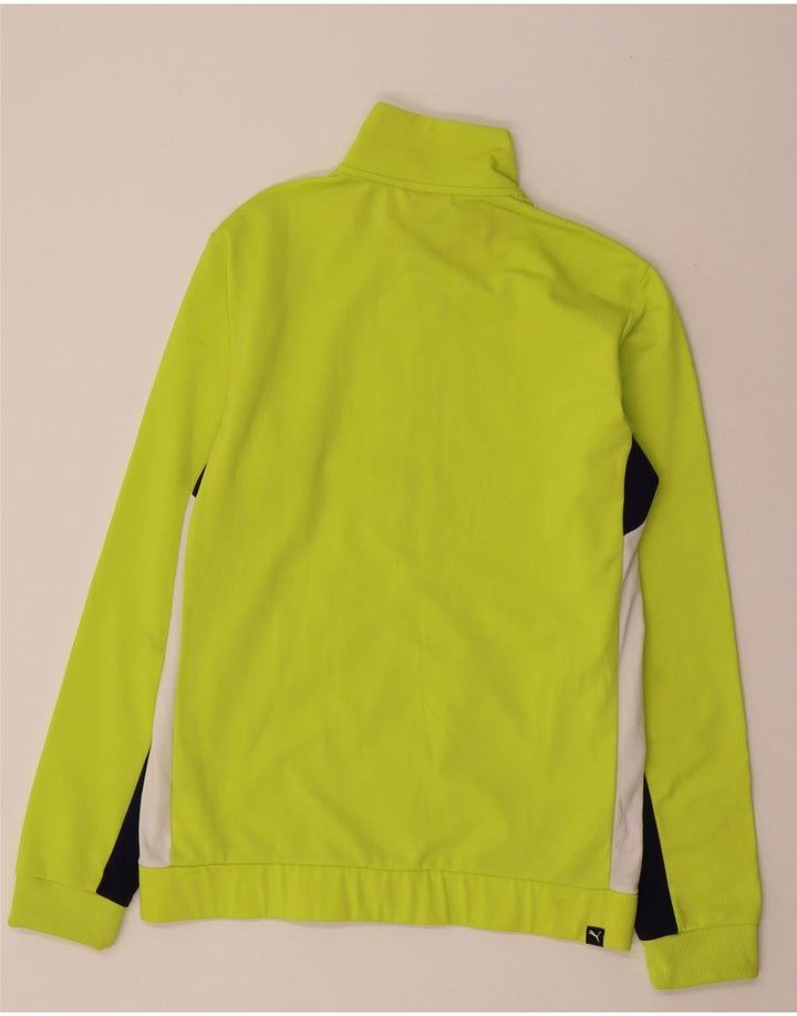 PUMA Veste de Survêtement Garçon 15-16 ans Vert Colorblock Polyester