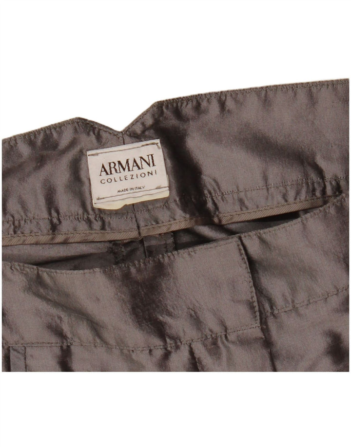 Armani Femme Pantalon Capri Droit W31 L22 Gris