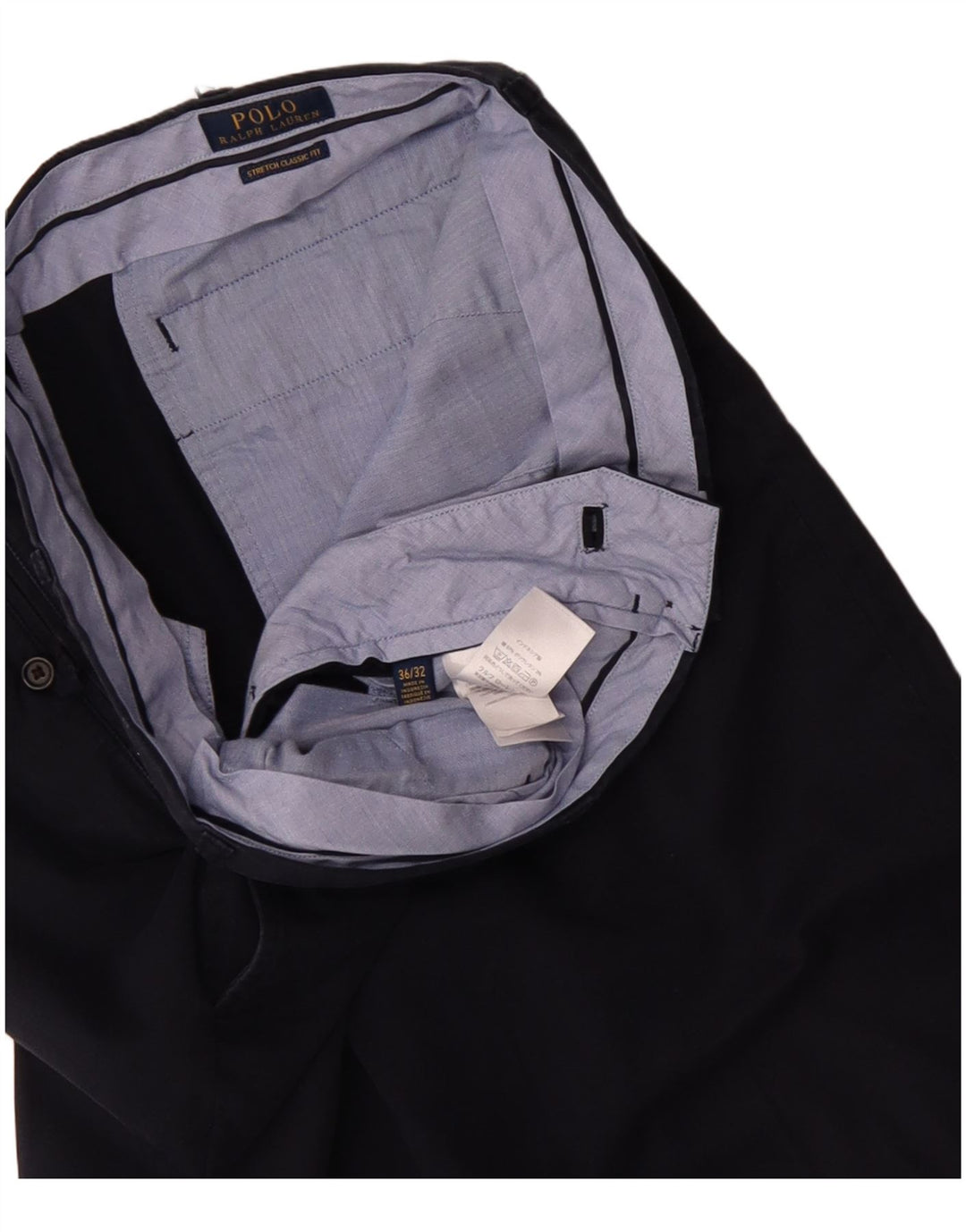 POLO RALPH LAUREN Pantalon Chino Coupe Classique Homme W36 L32 Bleu Marine