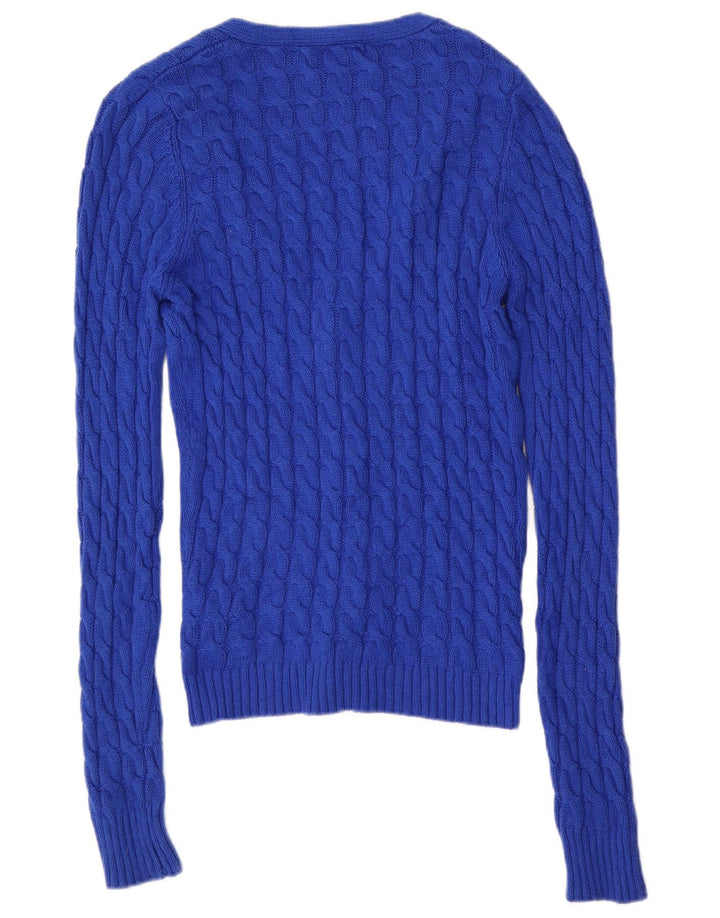 Zara Homme Cardigan Pull Bleu Moyen Coton