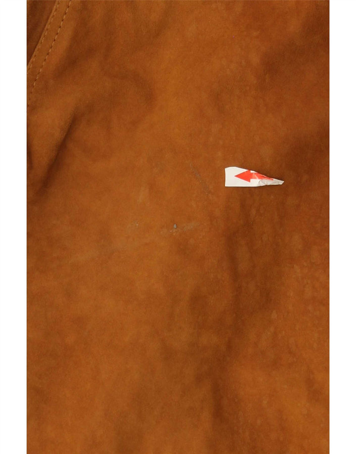 Veste Bomber En Daim Vintage Homme IT 52 XL Beige