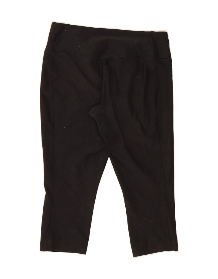NIKE Womens Dri Fit Capri Leggings UK 14 Large Black Polyester Vintage Nike and Second-Hand Nike from Messina Hembry 