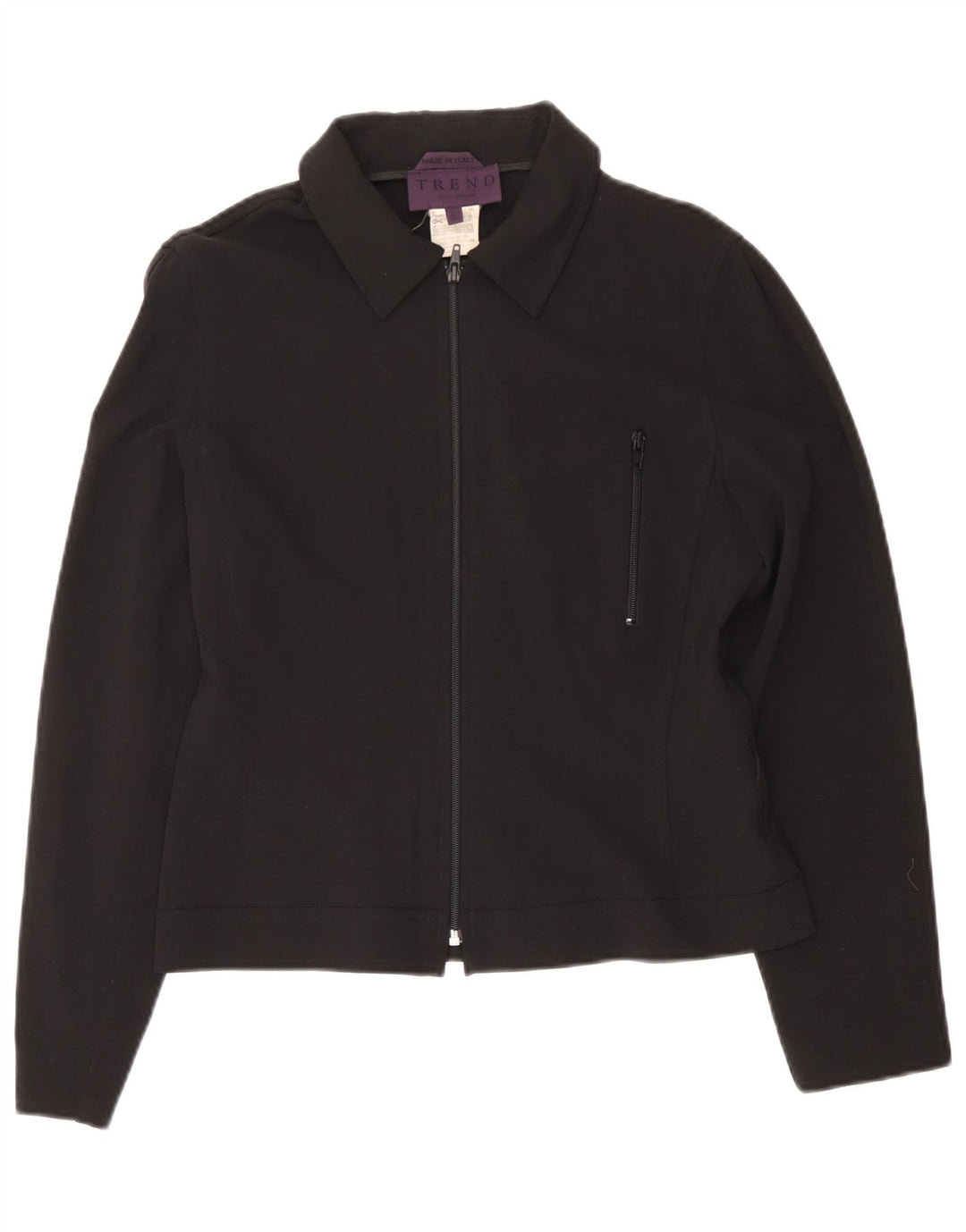 Tendance Veste Bomber Femme IT 44 Bleu Marine Moyen Viscose