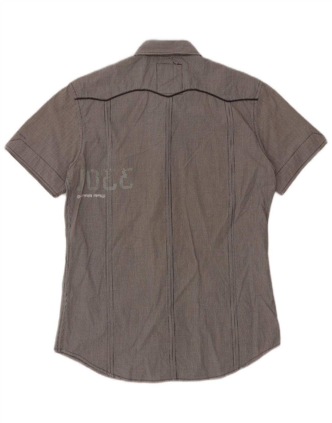 G-Star Chemise militaire à manches courtes pour homme en coton vichy gris moyen