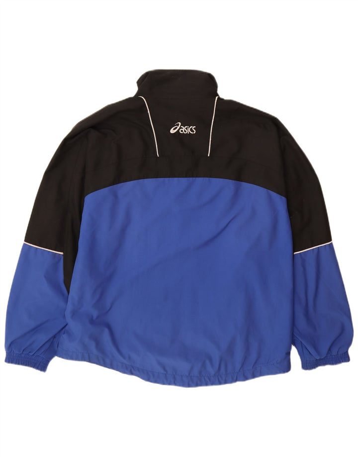 ASICS Veste de survêtement pour homme XL Bleu Colorblock Polyester