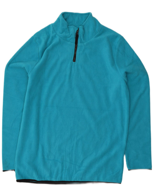 Here & There Pull Polaire Col Zippé Homme Bleu Moyen Polyester