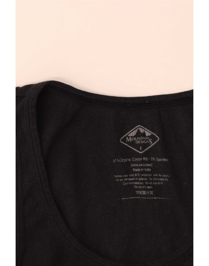 Mountain Designs Débardeur pour femme UK 8 Small Noir Coton