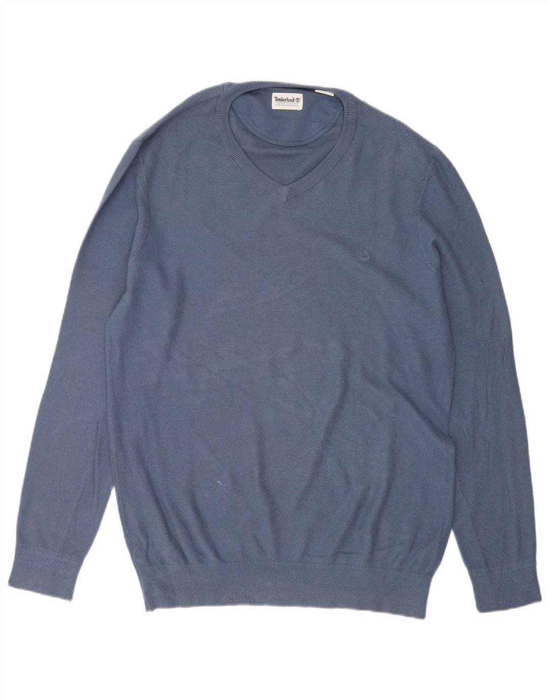 Timberland Pull col V pour homme en coton bleu Taille L
