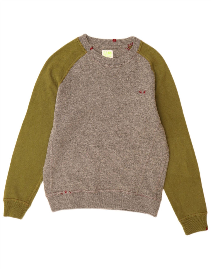 Sun68 Pull col bateau pour femme UK 14 Gris moyen Colourblock