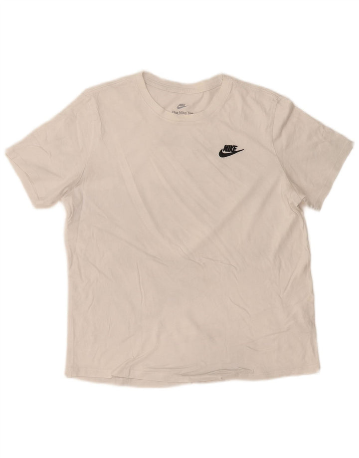 Nike T-Shirt Homme Blanc Moyen Coton