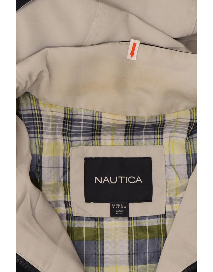 NAUTICA Veste coupe-vent à capuche surdimensionnée pour femme UK 16 Large Bleu marine