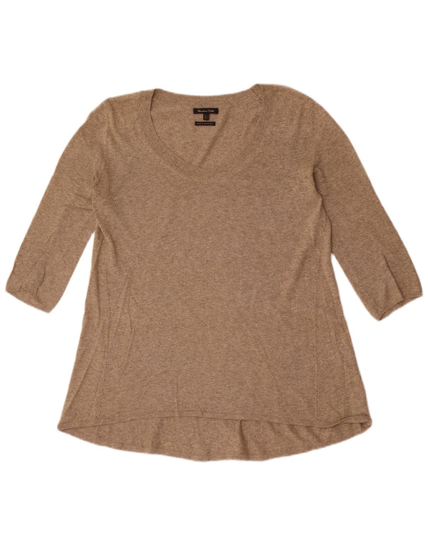 Massimo Dutti Haut pour femme à manches 3/4 UK 10 Small Marron