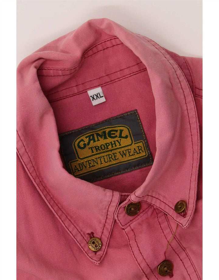 Camel Active Chemise à manches courtes pour hommes 2XL Rose