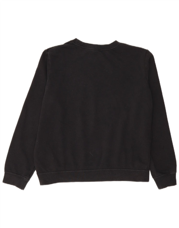 Nike Sweat-shirt à épaules dénudées pour femme UK 14 en coton noir moyen
