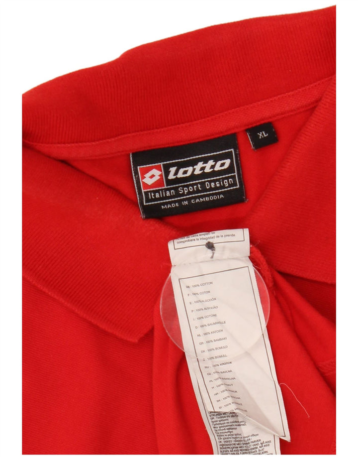 Lotto Polo Homme XL Rouge Coton