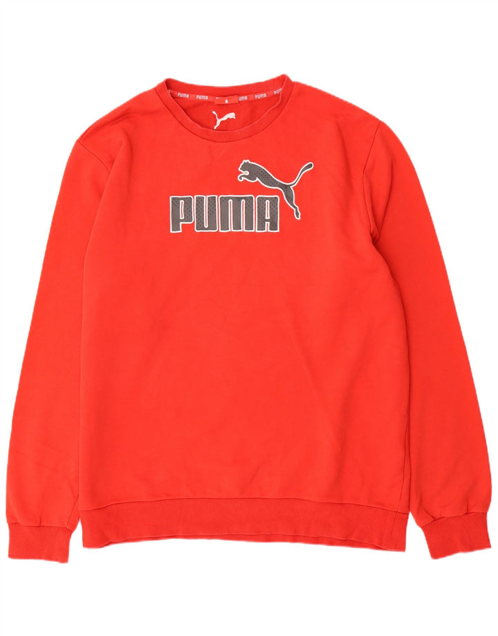Puma Sweat-shirt graphique pour homme en coton rouge 2XL Rouge