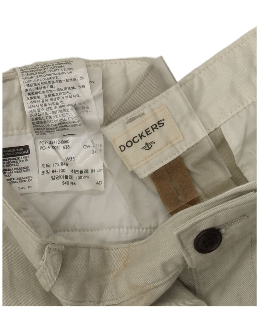DOCKERS Short Cargo Homme W33 Coton Beige Moyen