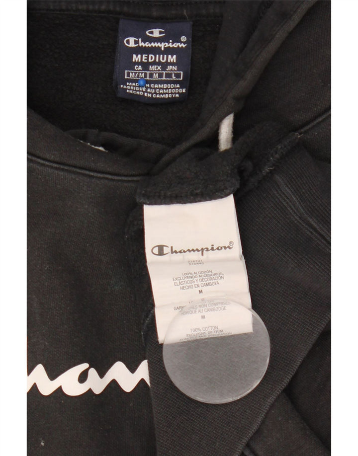 Champion Pull à Capuche Graphique Homme Noir Moyen Coton