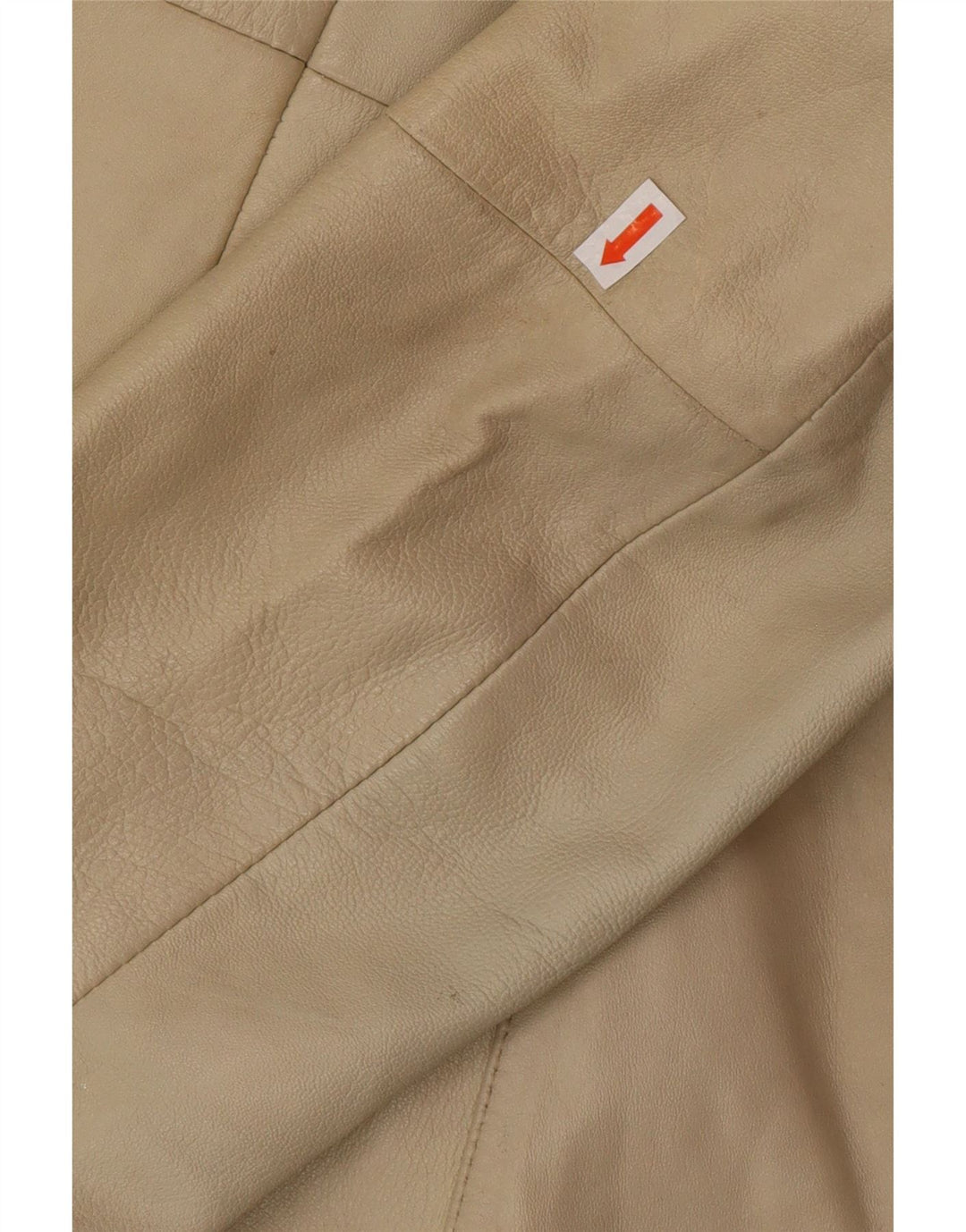 OLLY & CO Manteau en cuir pour femme UK 10 Petit cuir beige