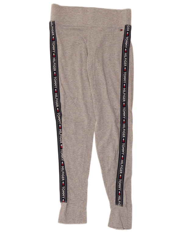 Tommy Hilfiger Leggings graphiques pour femmes UK 12 coton colorblock gris moyen