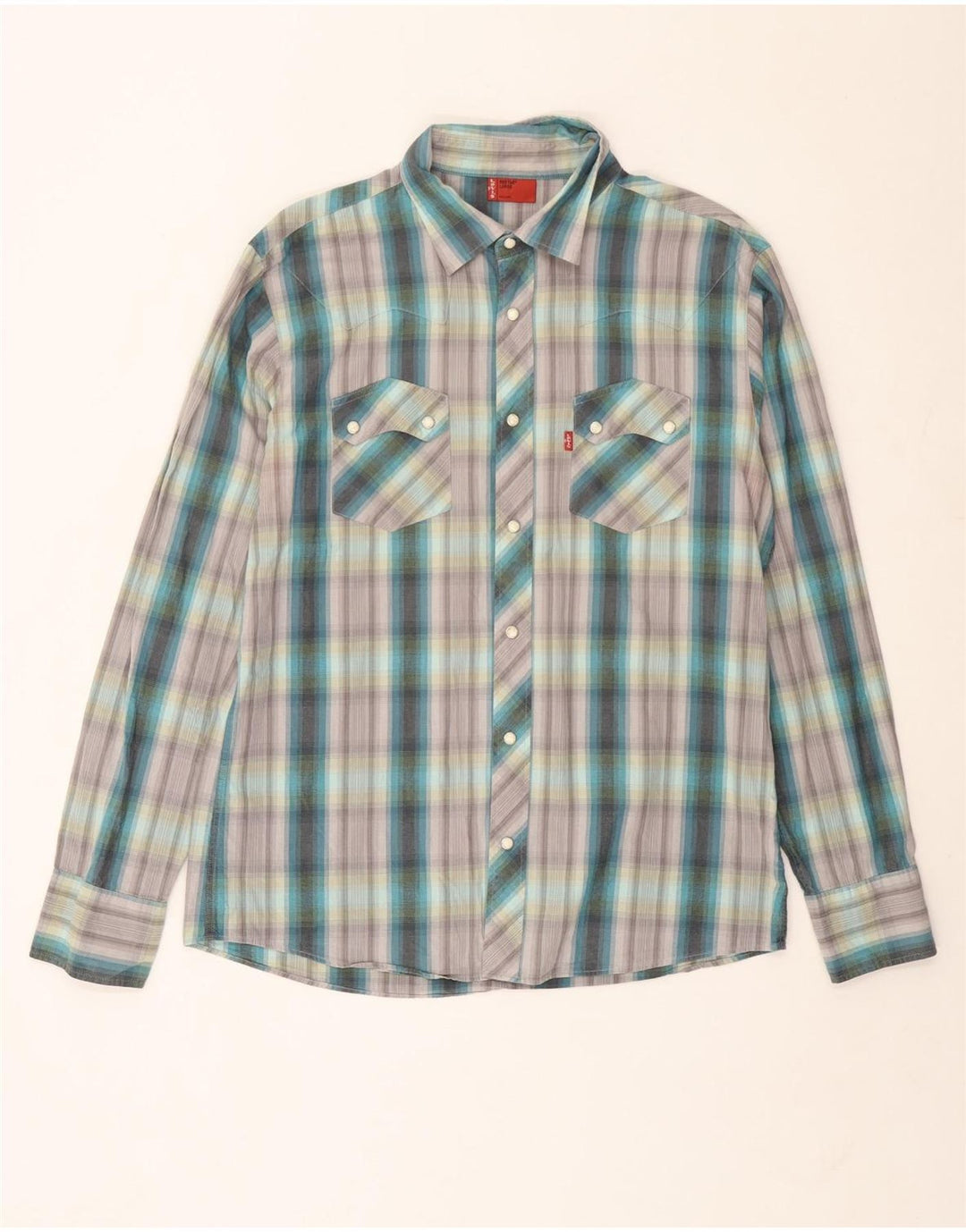 Levi's Chemise Homme Grand Carreau Vert Coton