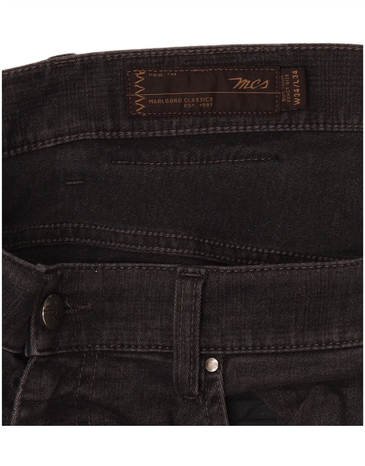 Marlboro Classics Pantalon décontracté droit pour homme W34 L30 Gris