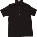 VINTAGE Womens Polo Shirt UK 12 Medium Black Cotton Vintage Vintage and Second-Hand Vintage from Messina Hembry 