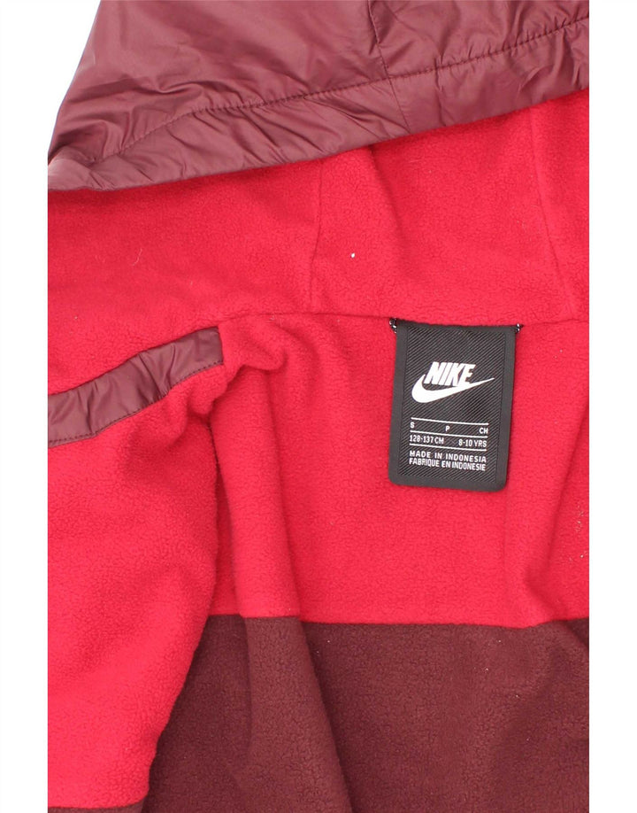 Nike Veste coupe-vent à capuche pour garçon 8-9 ans Petit Bordeaux Polyester