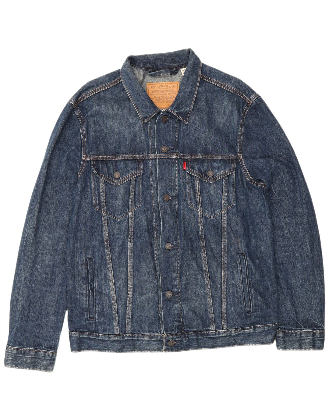 LEVI'S Veste en jean pour homme UK 40 Large Bleu Coton