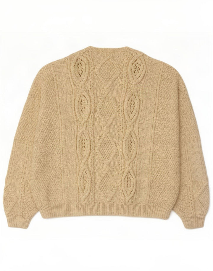 vintage Mens Crew Neck Jumper Pull Grand Blanc Cassé