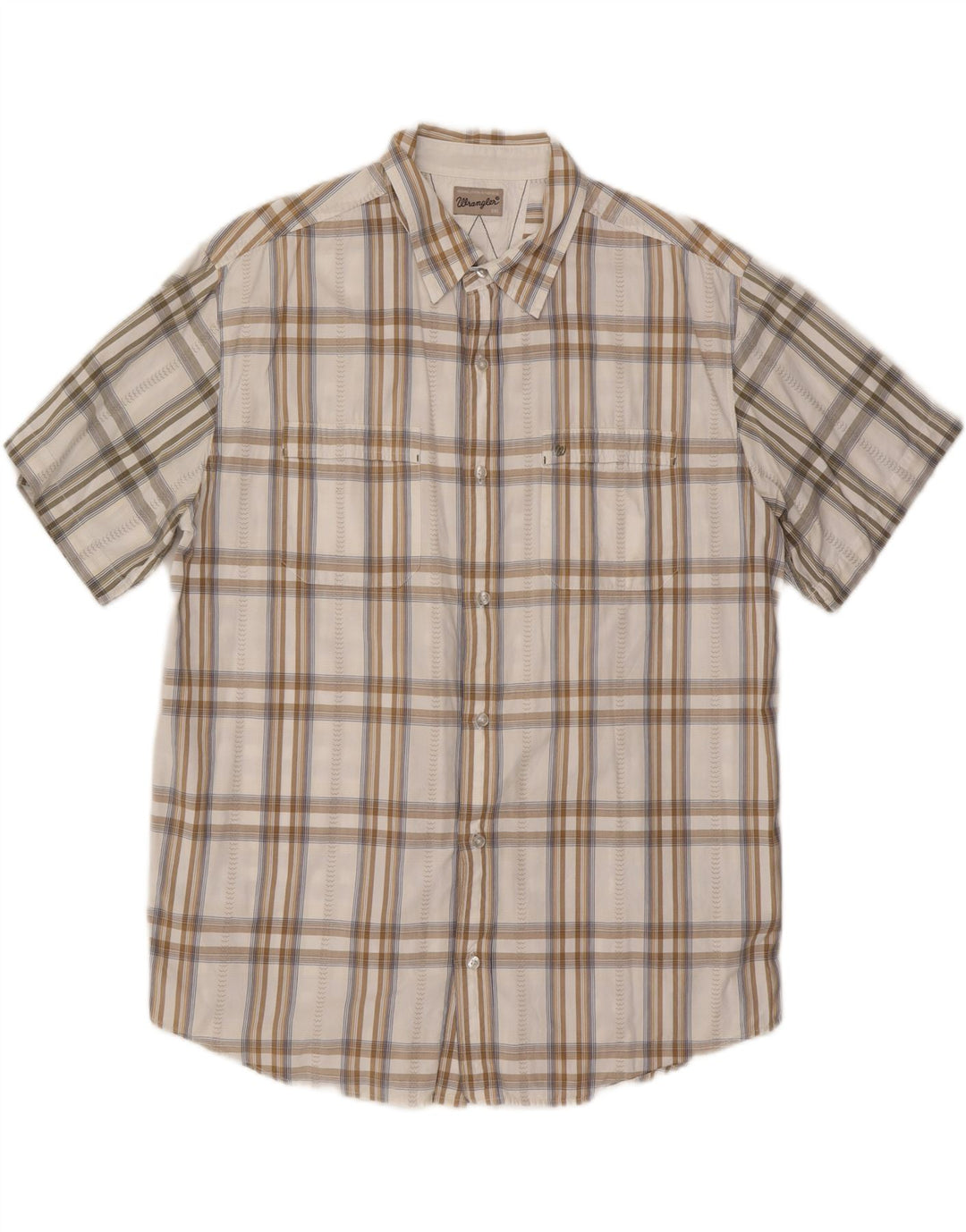 WRANGLER Chemise à manches courtes pour homme 2XL en coton à carreaux blancs