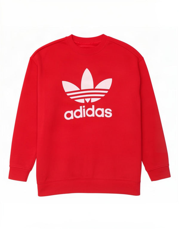 Adidas Sweat-shirt surdimensionné graphique pour femme UK 10 Petit coton rose