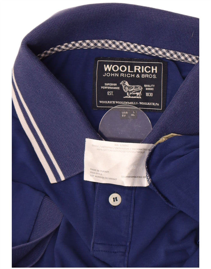 Woolrich Polo Homme Large Bleu Marine Coton