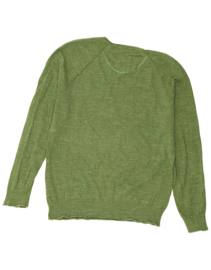 White Stuff Pull Regular Fit Col V Homme Vert Moyen Coton