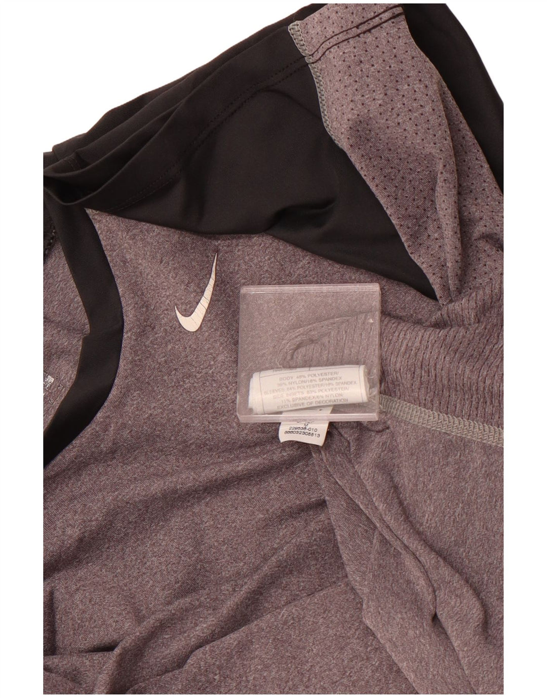 NIKE T-Shirt Homme Gris Moyen Colorblock Polyester
