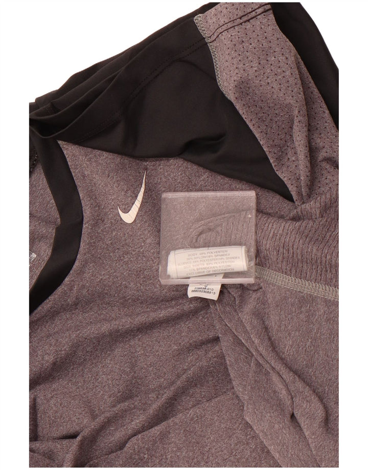 NIKE T-Shirt Homme Gris Moyen Colorblock Polyester
