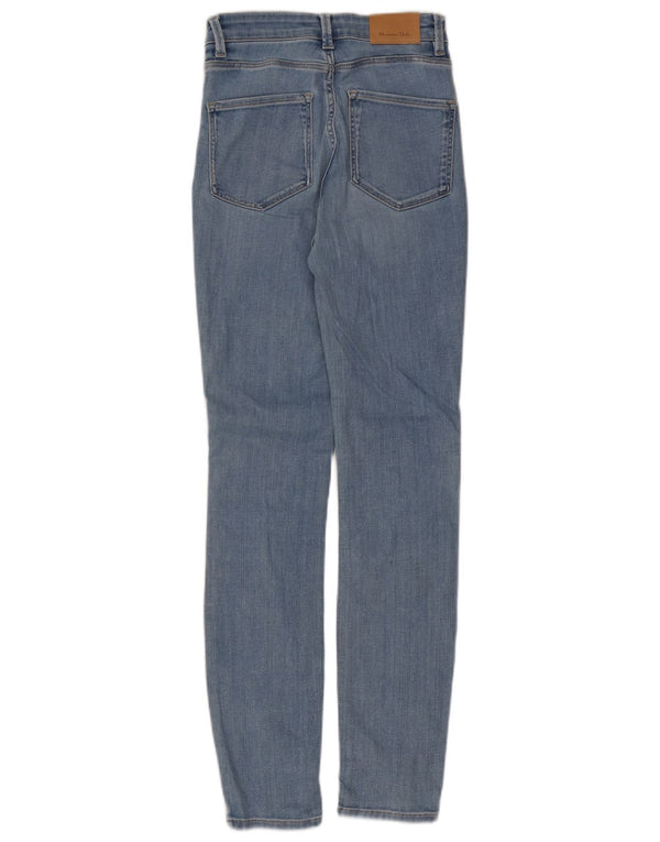 Massimo Dutti Jean skinny taille haute pour femme EU 34 2XS W24 L29 Bleu Coton