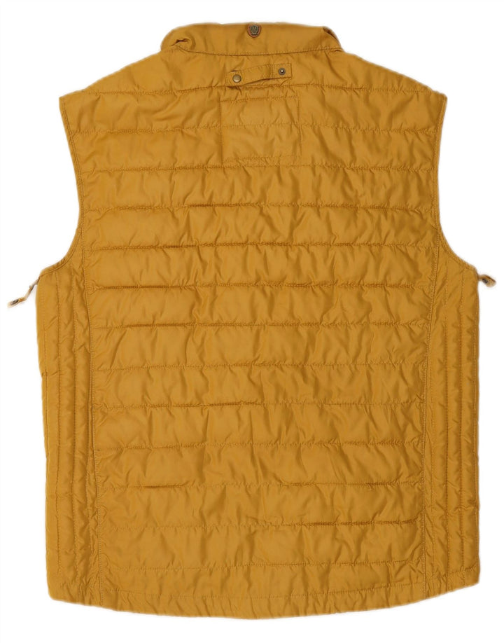 Massimo Dutti Gilet rembourré pour homme UK 36 Petit Jaune Polyester