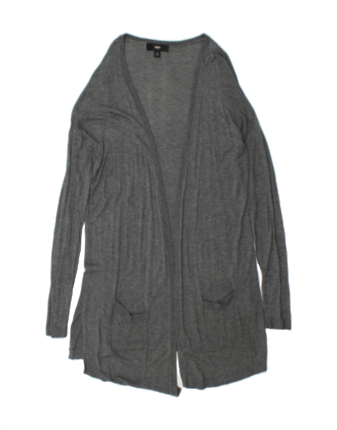 MOSSIMO Womens Longline Open Cardigan Sweater UK 16 Large Grey Rayon Vintage Mossimo and Second-Hand Mossimo from Messina Hembry 