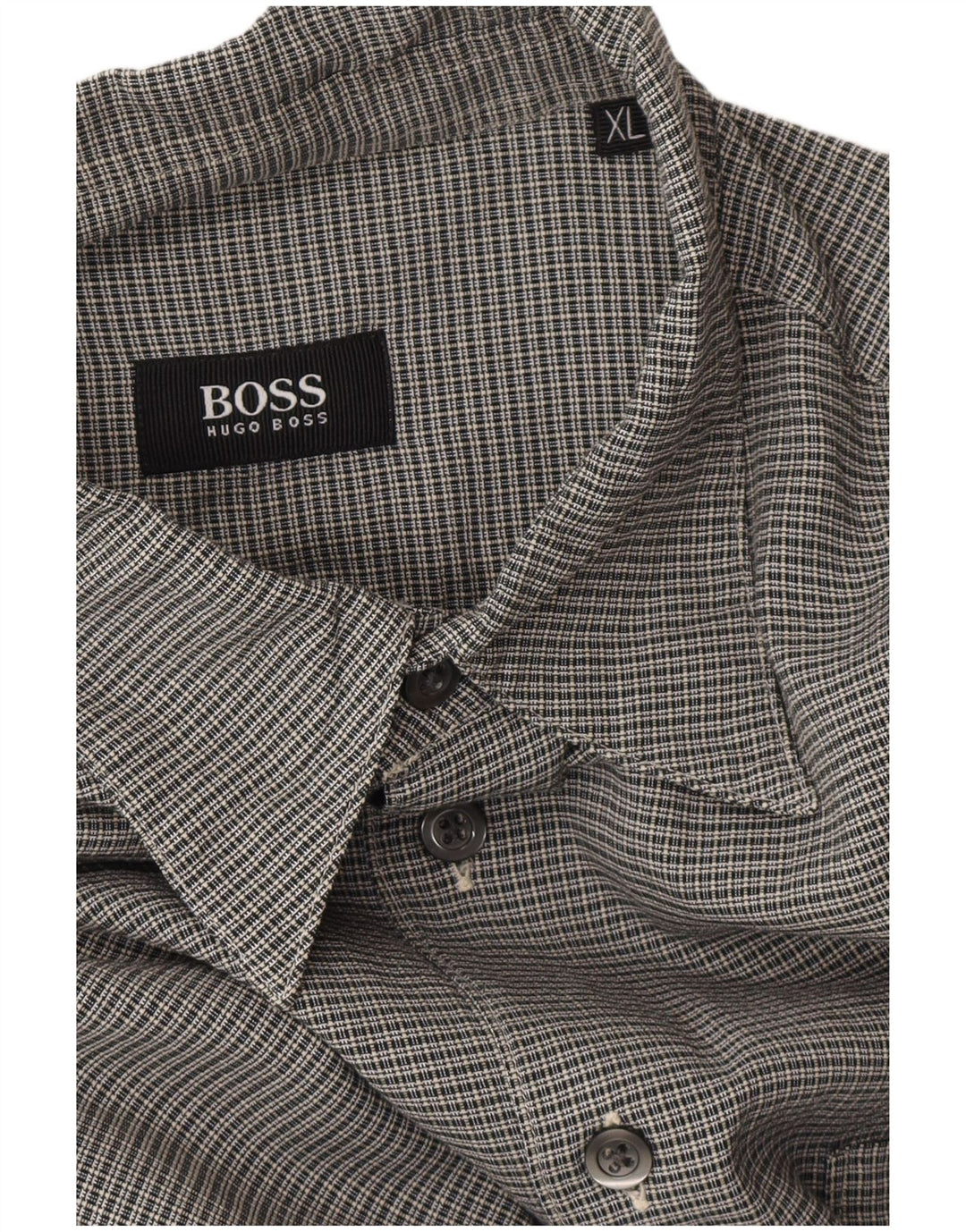 HUGO BOSS Chemise Homme XL Gris Carreaux