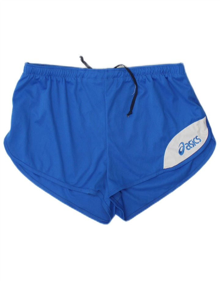 Asics Short de sport graphique pour femme UK 14 Bleu moyen Polyester colour block