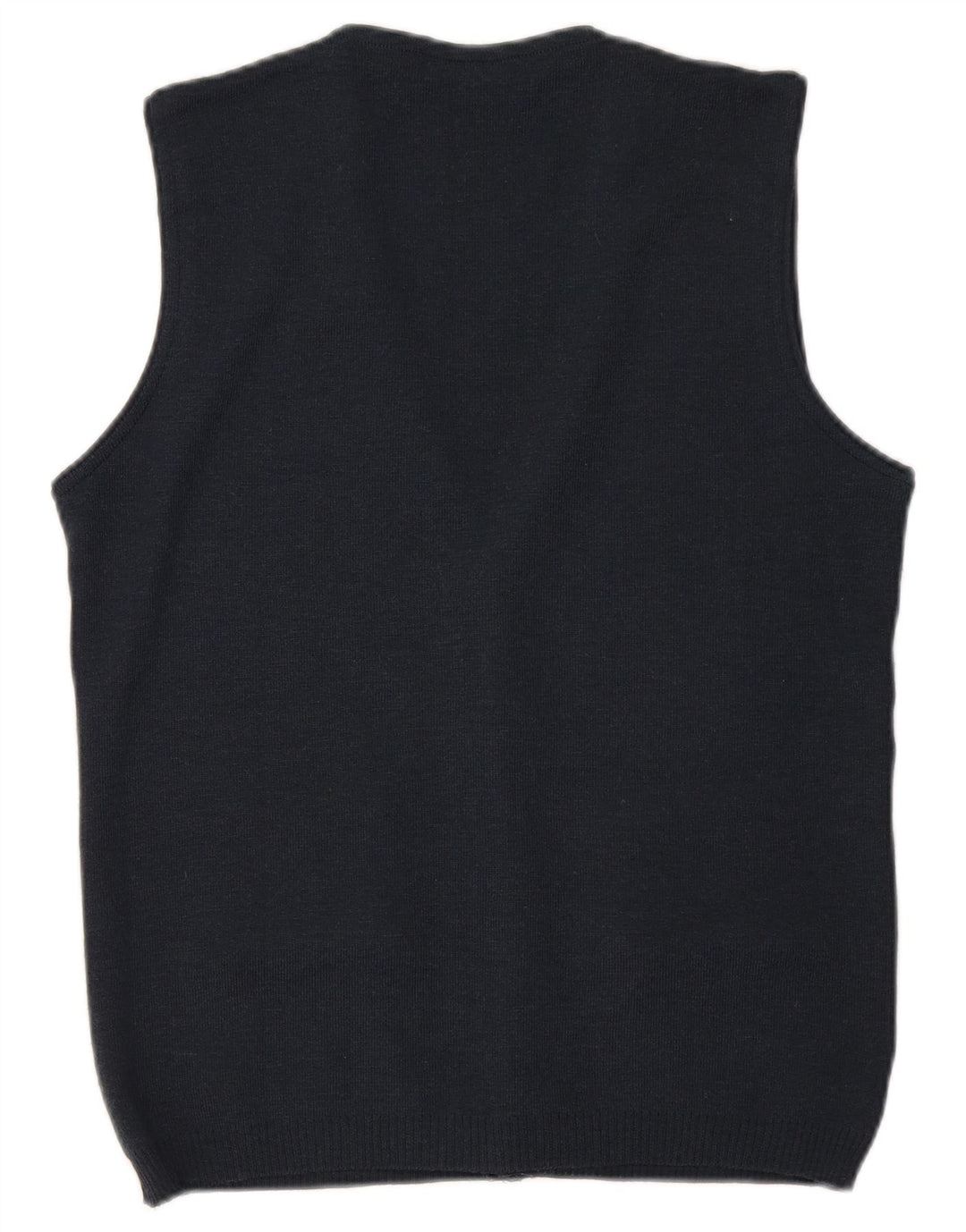 Bernardini Cardigan sans manches pour homme en laine géométrique bleu marine