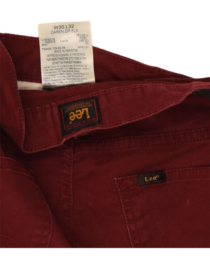 LEE Jean slim Daren pour homme en coton bordeaux W30 L32