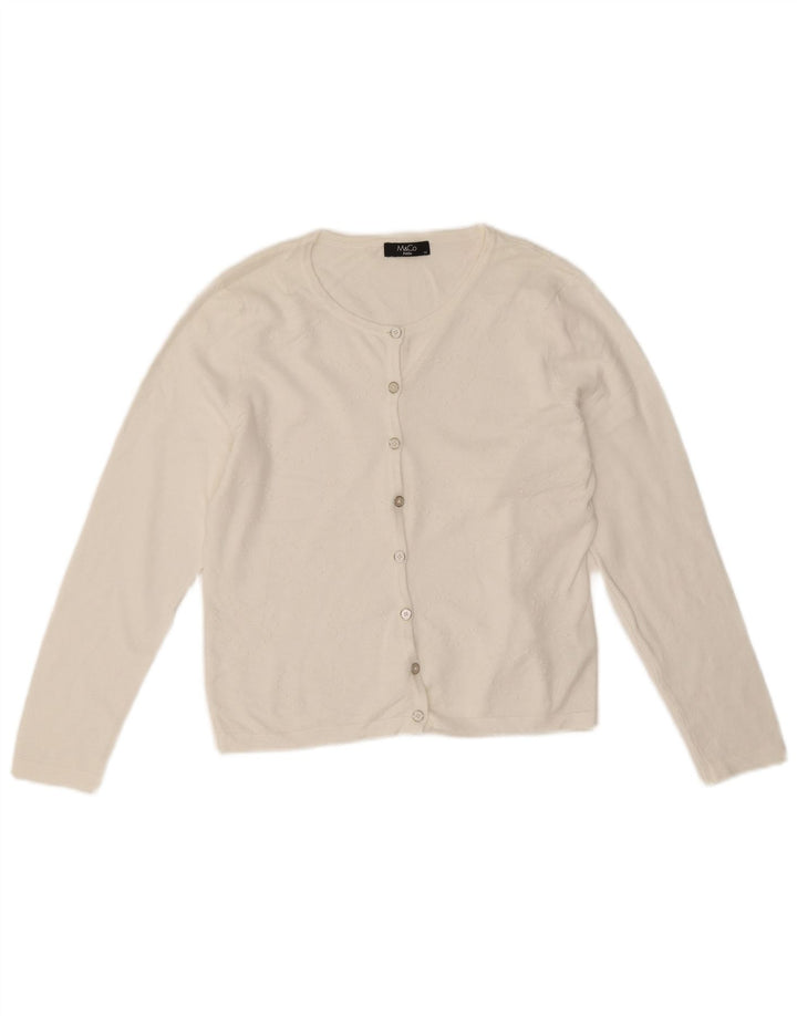 M&Co Femme Petite Boléro Jumper UK 14 Medium Blanc Viscose