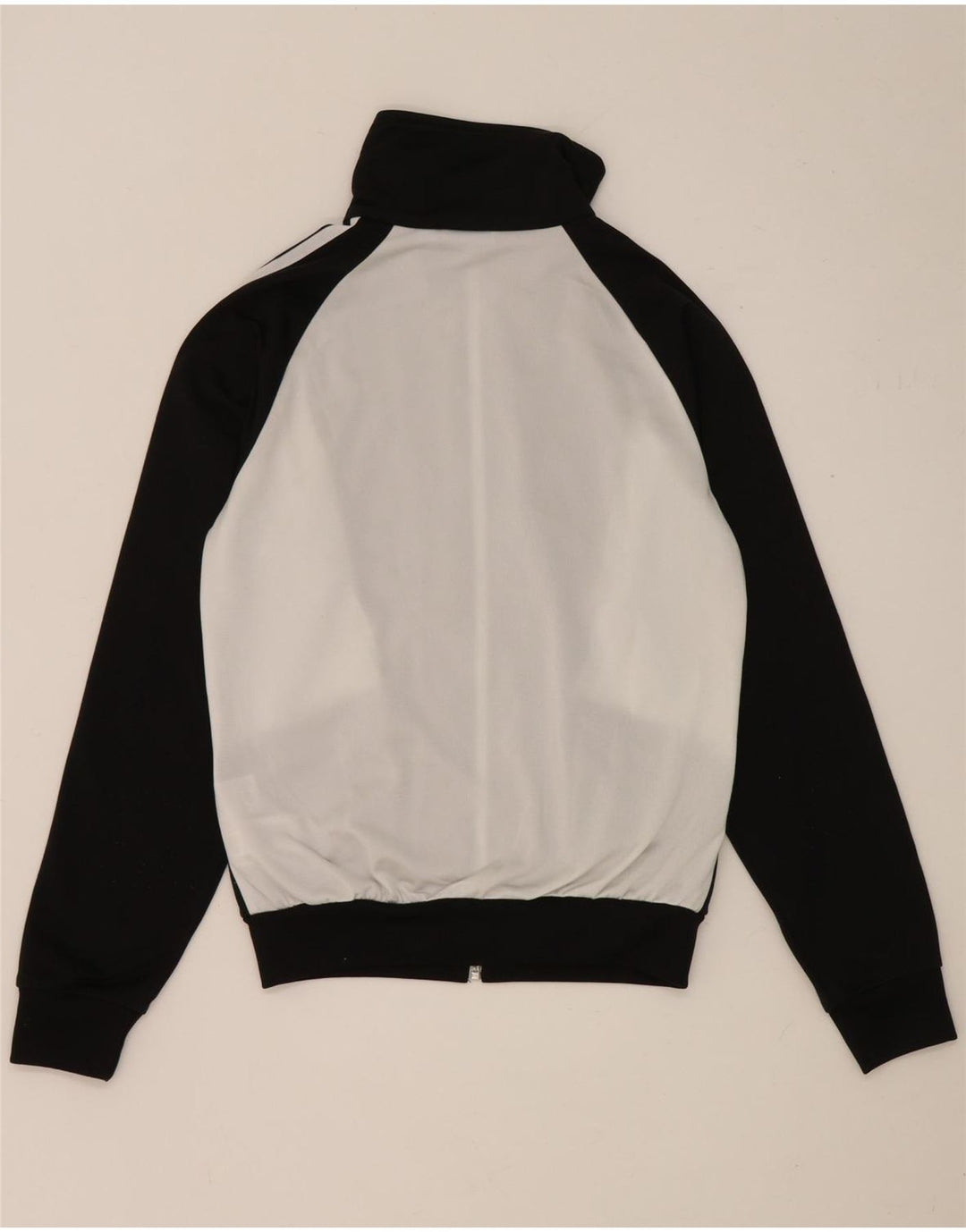 Adidas Veste de survêtement pour femme UK 10 Petit Noir Colorblock Polyester