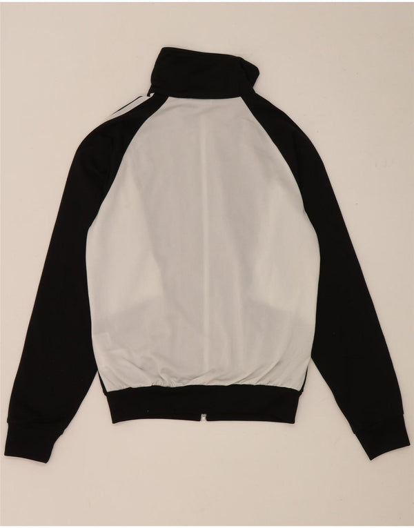 Adidas Veste de survêtement pour femme UK 10 Petit Noir Colorblock Polyester