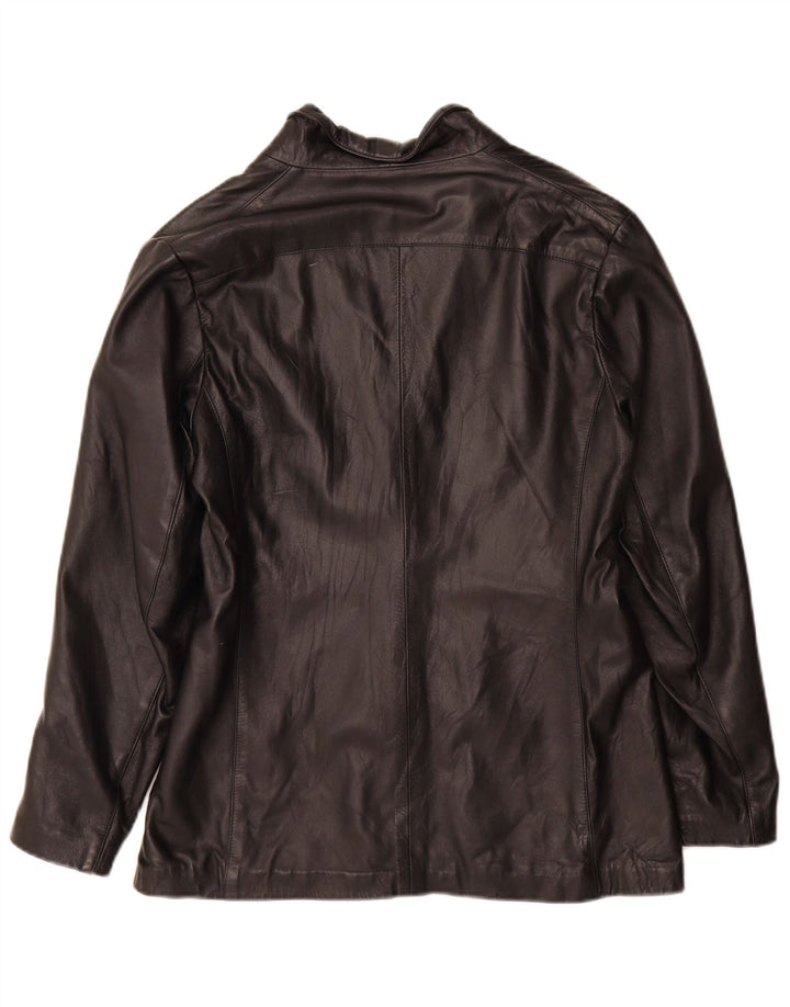 Veste en cuir femme vintage IT 48 XL Noir